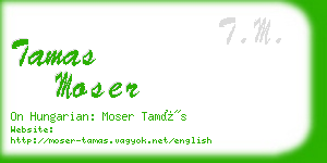 tamas moser business card